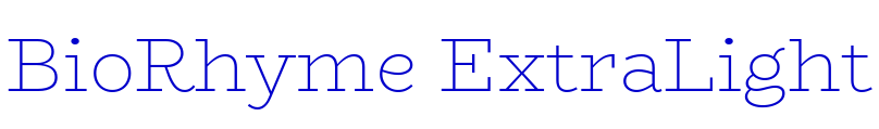 BioRhyme ExtraLight 字体